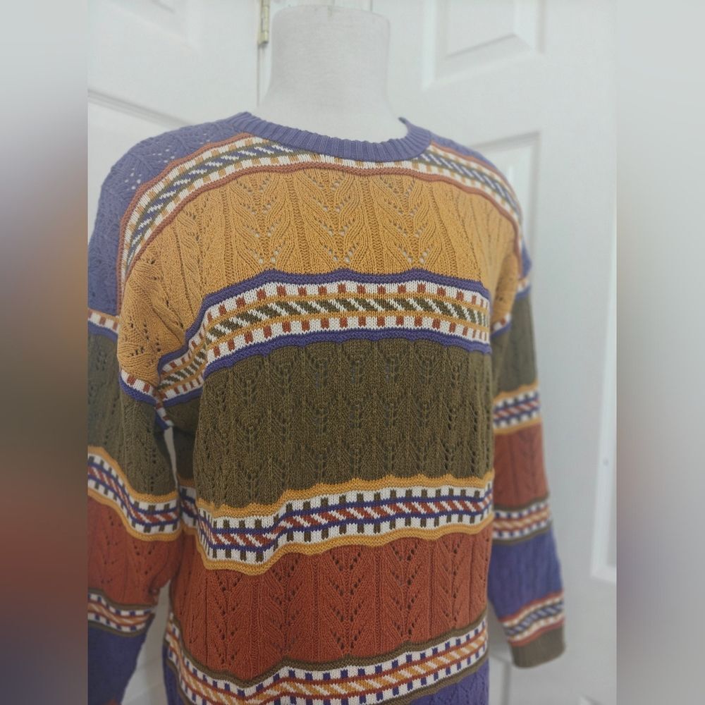 Multicolor Striped Men's Sweater - Picture 2 of 3